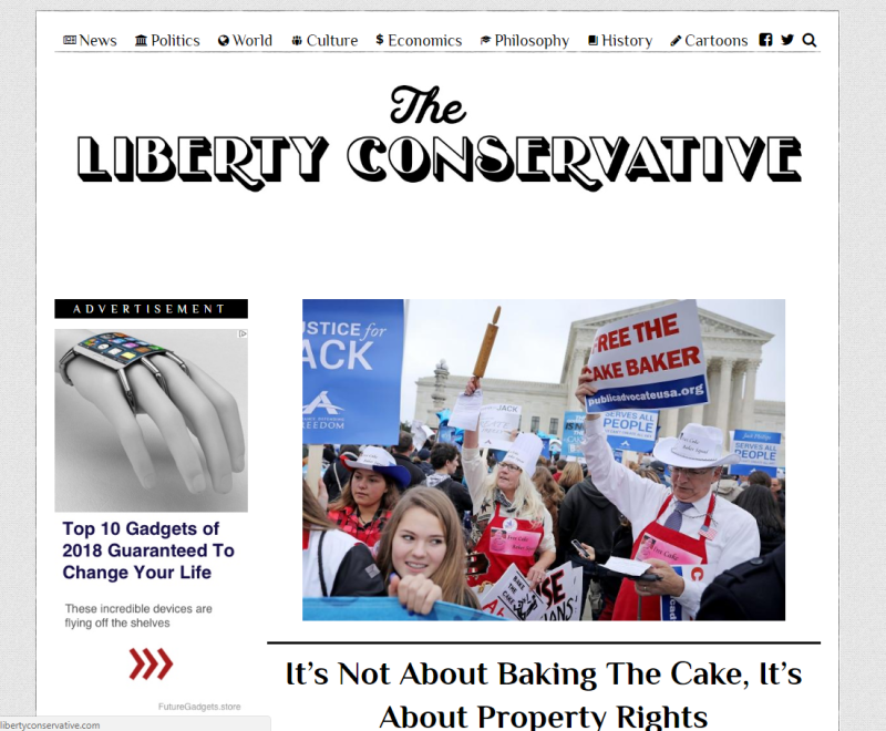 The Liberty Conservative and Free the Cake Baker Squad's famous Rolling Pin of Public Advocate fighting in front of the Supreme Court for Jack Philips case!