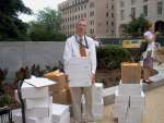 Public Advocate Eugene Delgaudio with some of hundreds of thousands of Petitions being delivered to Senators supporting the Federal Marriage Amendment and opposing the Kennedy Thought Control Bill