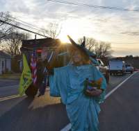 Lady Liberty welcomed truckers at their pitstop at the Hagerstown Speedway, in Maryland on their way to Washington, D.C. to circle the beltway. 
#ConvoytoDC2022 #freedomconvoy #mandatefreedom #convoyDC #ThePeoplesConvoy2022 #AmericanTruckers  
#FreedomConvoy #TruckersForFreedom #LMNOP #ConvoyForFreedom2022